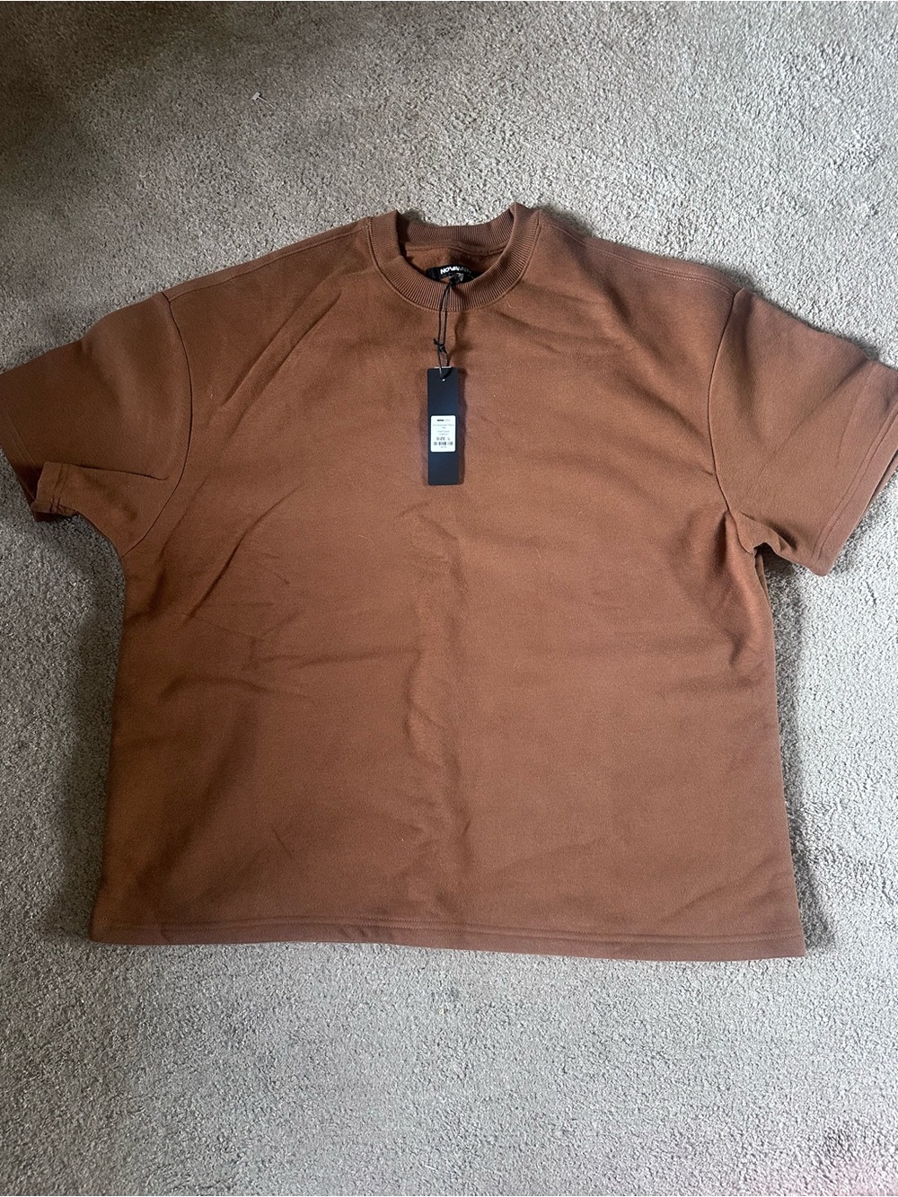 Men's Crewneck Short Sleeve Shirt - Brown